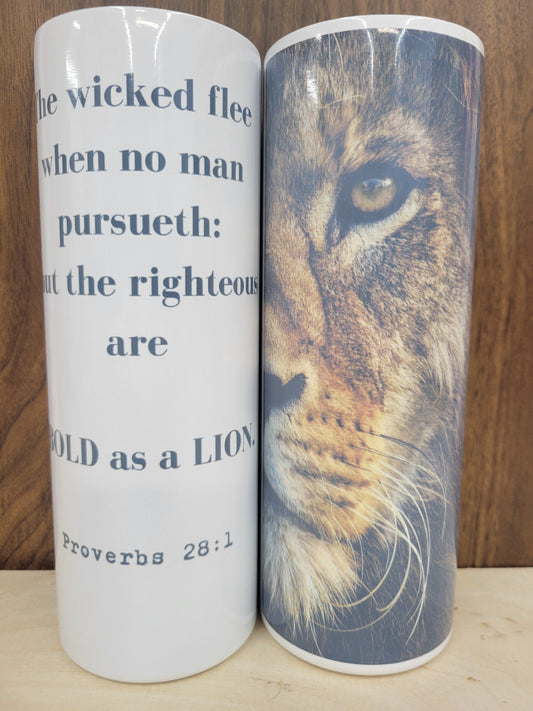 20oz Lion & Scripture Tumbler