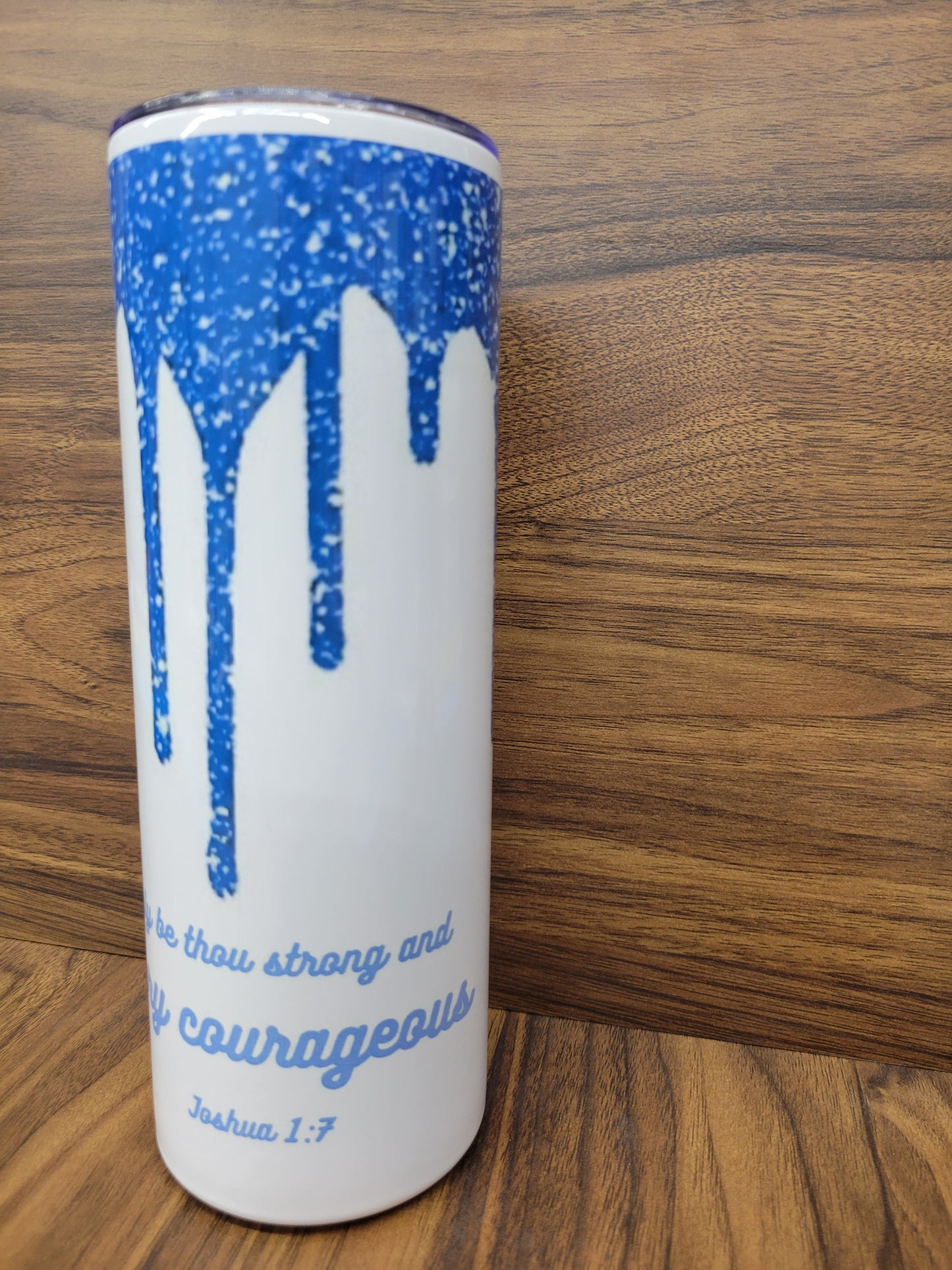 20oz Blue Glitter Tumbler