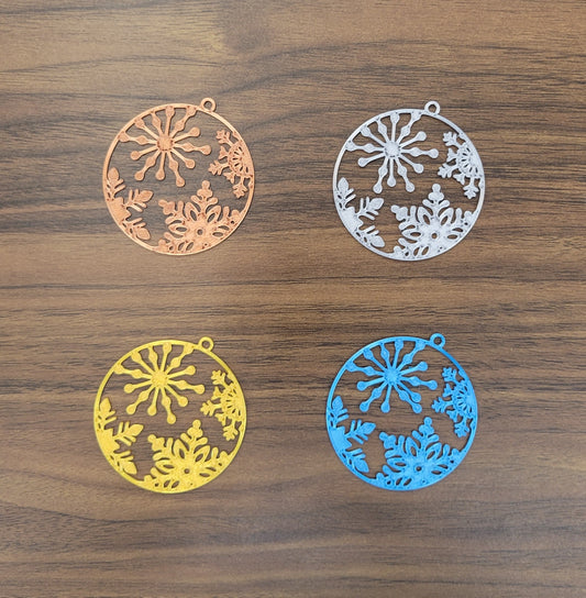 7pc-3D Printed Snowflake Ornament