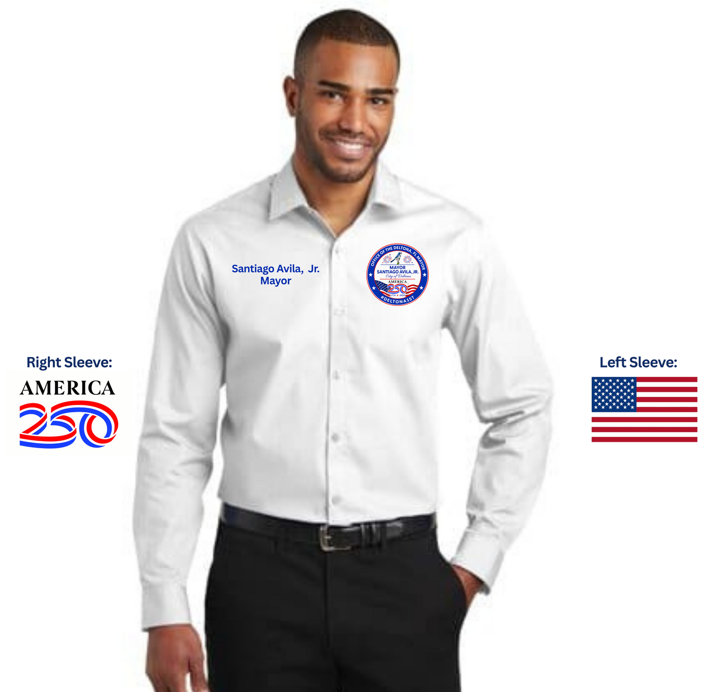 Mayor's Formal Button-up Long sleeve / Custom Embroidery