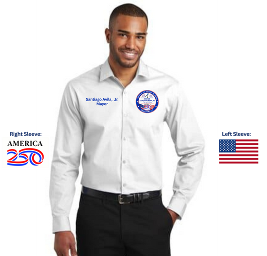 Mayor's Formal Button-up Long sleeve / Custom Embroidery