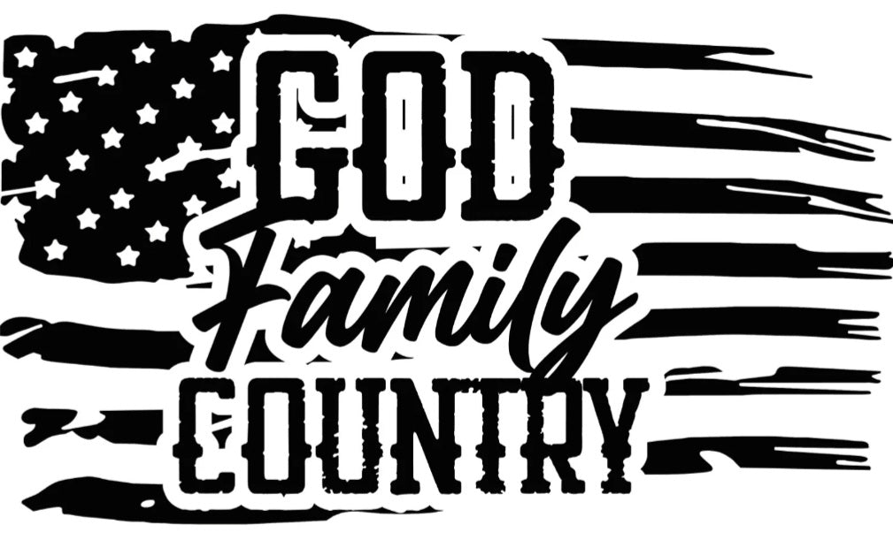 God.Family.Country.Flag.VinylDecal