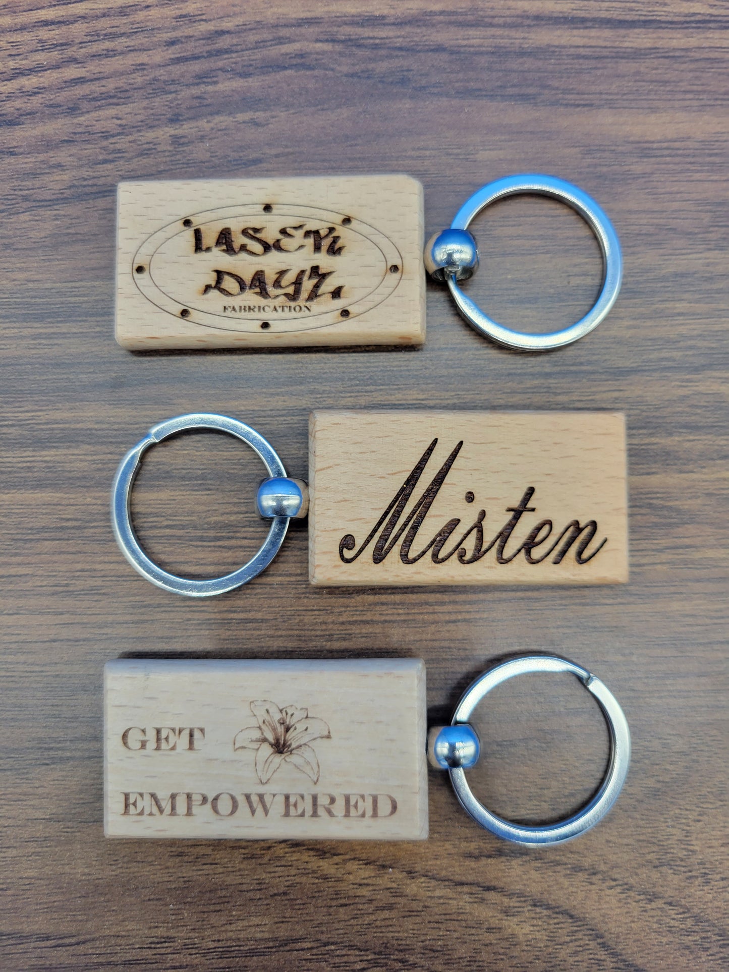 Wooden Engraved Keychains