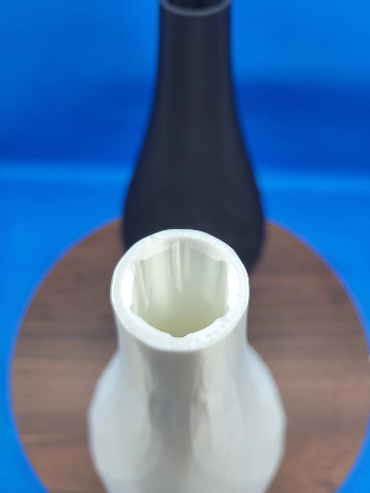 Diamond pattern 3D printed plastic vase